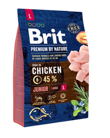 BRIT Premium By Nature Hrana uscata pentru catei de talie mare, de la 1 la 24 luni 3 kg