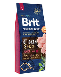 BRIT Premium By Nature Hrana uscata pentru catei de talie mare, de la 1 la 24 luni 15 kg