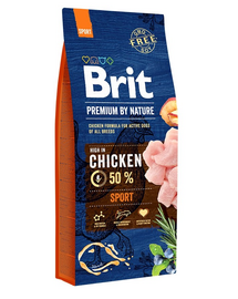 BRIT Premium By Nature Sport hrana uscata pentru caini cu aport ridicat de energie 15 kg