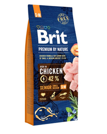 BRIT Premium By Nature Senior Small Medium S+M Hrana uscata pentru caini senior de talie mica sau medie 15 kg