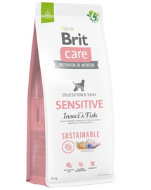 BRIT Care Sustainable Sensitive Insect & Fish Hrana caini adulti cu piele sensibila, cu peste si insecte 12 kg