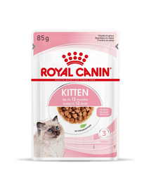 ROYAL CANIN Kitten Instinctive 4x85 g in sos, hrana pisoi pana la varsta de 12 luni