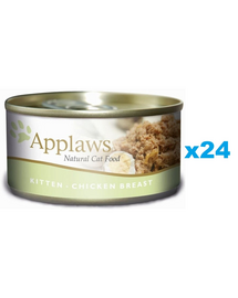 APPLAWS Kitten Chicken Breast 24x70 g hrana cu pui in aspic, pentru pisoi