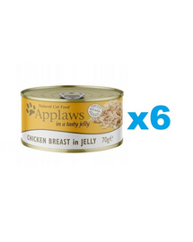 APPLAWS Cat Adult Chicken Breast in Jelly Mancare umeda pisica adulta, cu pui in aspic 6x70g