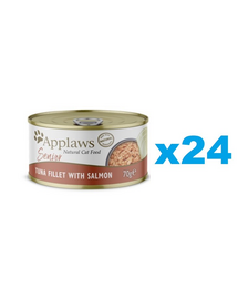 APPLAWS Cat Senior Tuna with Salmon in Jelly Set conserve pisica senior, cu ton si somon 24x70g