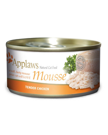 APPLAWS Cat Adult Mousse Chicken Conserve hrana pisica, mousse cu pui 72x70g