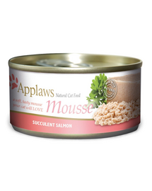 APPLAWS Cat Adult Mousse Salmon Set conserve mousse de somon pentru pisici 72x70 g