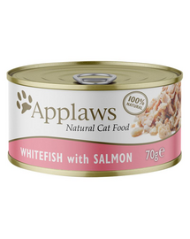 APPLAWS Cat Whitefish & Salmon conserva hrana pisica, cu peste alb si somon 70g