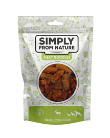 SIMPLY FROM NATURE Meat Noodles Recompensa caini, cerb si mistret 80 g
