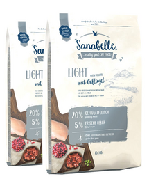 SANABELLE Light cu pasare 20 kg (2 x 10 kg) hrana pisici supraponderale