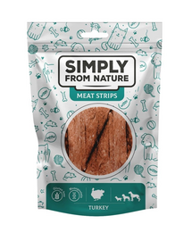 SIMPLY FROM NATURE Meat Strips Recompense caine, fasii de curcan 80 g