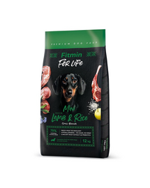 FITMIN dog For Life Lamb & Rice Mini 12 kg aliment caini rasa mica, miel si orez
