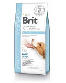 BRIT Veterinary Diets Dog Obesity Dieta veterinara pentru caini supraponderali, cu miel 12 kg