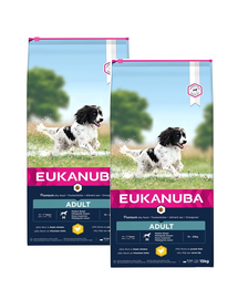 EUKANUBA Active Adult Medium Breed Hrana uscata pentru caini adulti de talie medie, bogata in pui si curcan 30 kg (2 x 15kg)