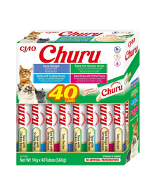 INABA Churu Variety Seafood multibox gustari pisici 40x14 g (560 g)