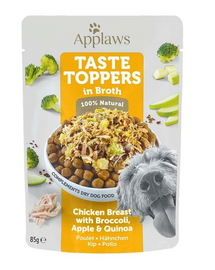 APPLAWS Taste Toppers Plic hrana umeda caini, piept de pui, broccoli si quinoa in sos 85 g