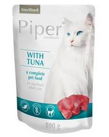 DOLINA NOTECI PIPER VALLEY - Hrană umedă pentru pisici sterilizate - cu ton - 100g