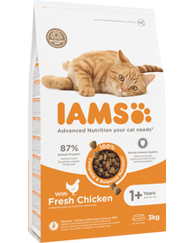 IAMS for Vitality pentru pisici adulte, cu pui 3 kg