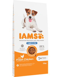 IAMS ProActive Health Adult Light in Fat for Sterilsed/Overweight - Hrană uscată pentru câini sterilizați/supraponderali 12 kg