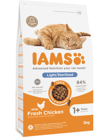 IAMS for Vitality pentru pisici adulte, sterilizate, cu pui 3 kg