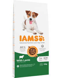 IAMS For Vitality Hrana uscata cu miel pentru cainii adulti de talie mica si medie 12 kg