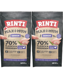 RINTI MAX-I-MUM Senior Chicken hrana uscata caini seniori, cu pui 2 x 12 kg