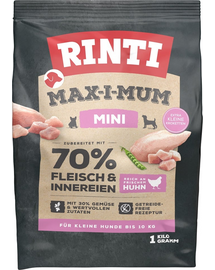 RINTI MAX-I-MUM Mini Adult Chicken hrana uscata caini adulti de talie mica, cu pui 1 kg