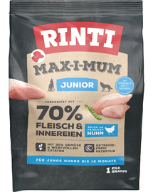 RINTI MAX-I-MUM Junior Chicken hrana uscata caini juniori, cu pui 1 kg