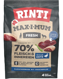 RINTI MAX-I-MUM Duck hrana uscata pentru caini adulti, cu rata 4 kg