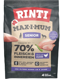 RINTI MAX-I-MUM Senior Chicken hrana uscata pentru caini seniori, cu pui 4 kg