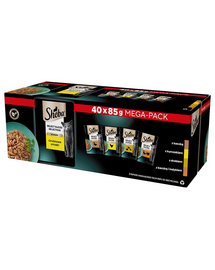 SHEBA Selection Select Slices Pliculete hrana pisici 40x85 g cu rata, pui, pasare si curcan