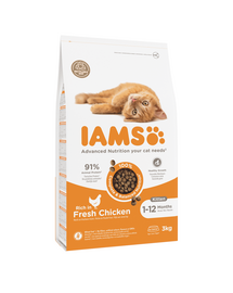 IAMS IAMS for Vitality Kitten cu pui proaspăt 3 kg