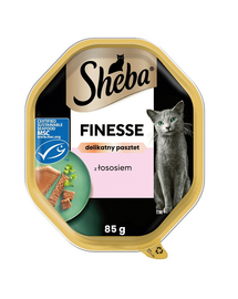 SHEBA Finesse Pachet hrana umeda pisica 22x85 g pate de somon