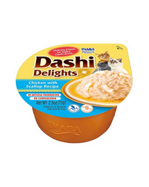 INABA Cat Dashi Delights hrana umeda pisica 70 g pui si scoici