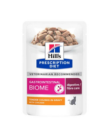 HILL'S Prescription Diet Feline Gastrointestinal Biome Plicuri hrana pisici, afectiuni gastrointestinale, cu pui 12x85 g