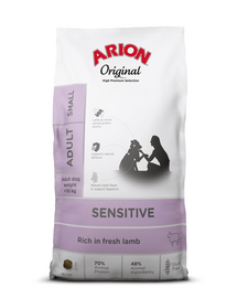 ARION Original Sensitive Adult Small Lamb Rice 2 kg cu miel pentru caini adulti talie mica