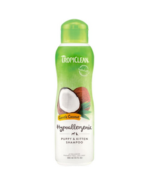 TROPICLEAN Gentle Coconut Hypoallergenic Shampoo 355ml sampon pentru catelusi si pisoi cu piele sensibila