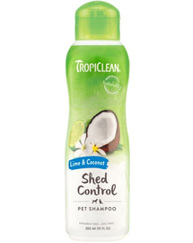 TROPICLEAN Lime & Coconut Shed Control Shampoo 355ml sampon caini si pisici reduce caderea parului