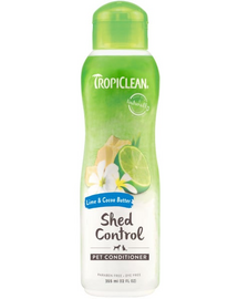 TROPICLEAN Lime Cocoa Butter Shed Control Conditioner 355ml balsam reducere a caderii parului pentru caini si pisici