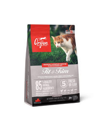 ORIJEN Fit & Trim Cat Hrana uscata pentru pisici adulte predispuse la supraponderabilitate, cu pui 1.8 kg