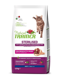 TRAINER Natural Cat Sterilised Adult hrana pisici 1,5 kg cu sunca