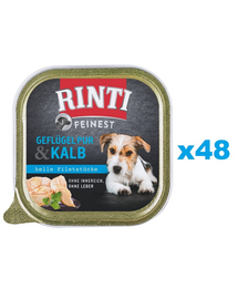 RINTI Feinest Poultry Pure&Veal pachet pentru caini 48x150 g pasare si vitel