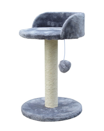 KATIDO Stalp de zgariere cu pat pentru pisici 47 cm albastru-cenusiu