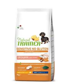 TRAINER Natural Sensitive No Gluten Small Toy Adult cu somon 7kg hrana caine