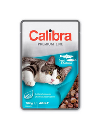 CALIBRA Cat Premium Line Adult Trout&Salmon 100 g cu pastrav si somon pentru pisici adulte