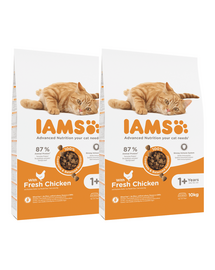 IAMS for Vitality pentru pisici adulte cu pui proaspat 20 kg (2 x 10 kg)