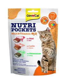 GIMCAT Nutri Pockets Malt&Vitamin mix 150 g malt-vitamine recompense pisici