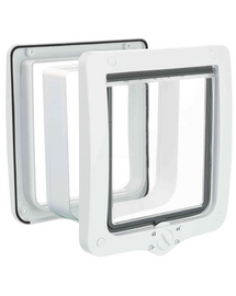 TRIXIE Ușă pentru pisici 4-Way, cu tunel, XL: 24 × 28 cm