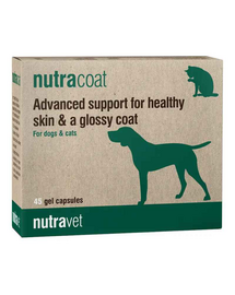 NUTRAVET Nutracoat 45 capsule caini si pisici, suport piele sanatoasa si blana lucioasa