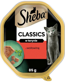 SHEBA Classics hrana umeda pentru pisici, pate cu vita 22 x 85 gr